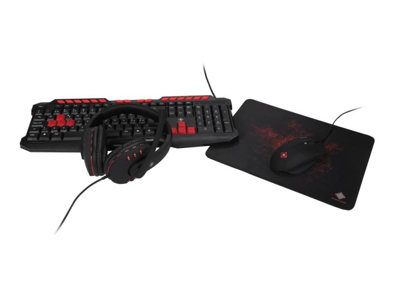 4-i-1 Gaming Udstyrssæt – Tastatur, Mus, Headset & Musemåtte