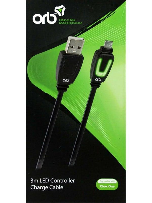 Xbox One 3m LED Opladningskabel til Trådløs Controller