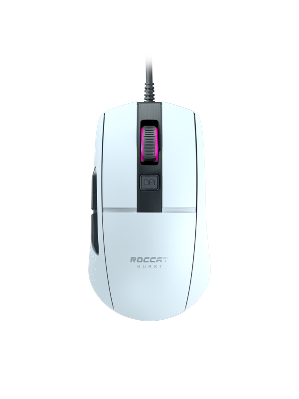 Roccat Burst Core Gaming Mus - Optisk, 5 Knapper, Hvid