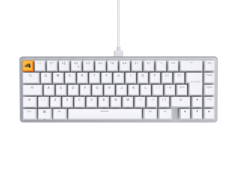 Glorious GMMK 2 Kompakt 65% Tastatur – Fox Switch, Hvid