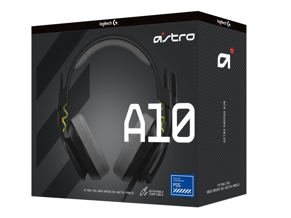 Astro Gaming A10 Gen 2   Headset   Fuld Størrelse   Kablet   3,5 Mm Jackstik   Sort Logitech