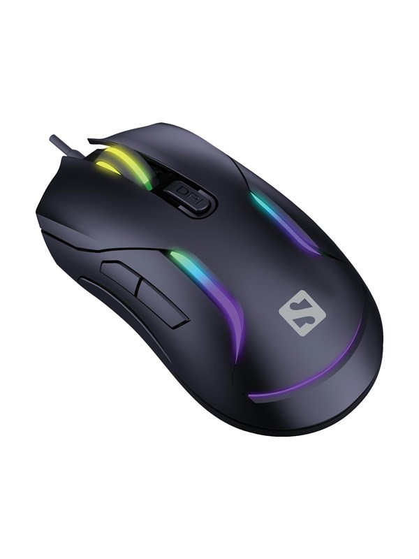 Lightflow 6d   Gaming Mus   Optisk   6 Knapper   Sort Sandberg