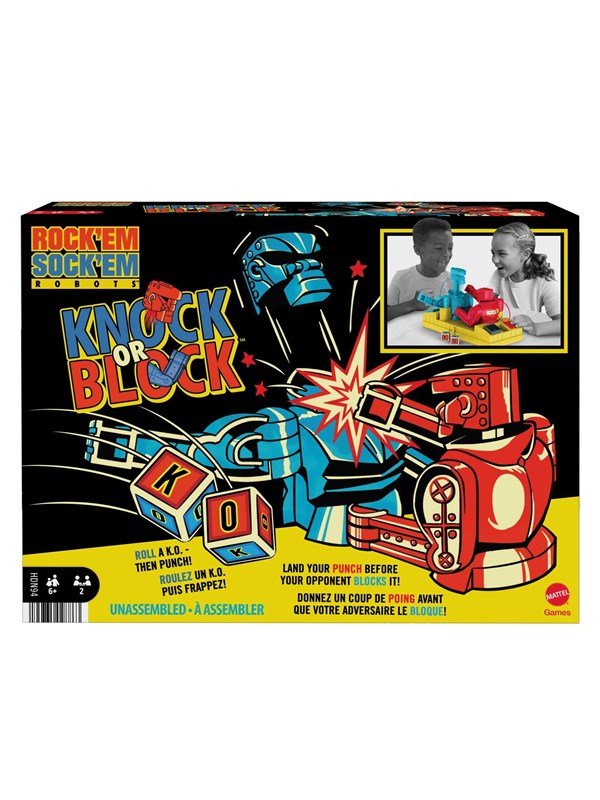Games Rock &apos;em Sock &apos;em Robots Knock Or Block Mattel
