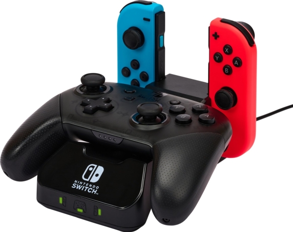 1525991 01, Opladningssystem, Nintendo Switch, Sort, Nintendo, Nintendo Switch, Nintendo Switch Lite, Nintendo Switch   Oled Model, Ledningsfø Powera