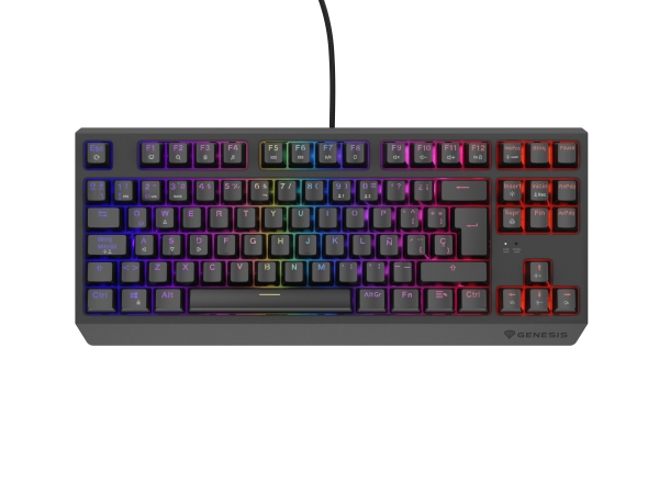 Gaming Keyboard   Thor 230 Tkl Es Rgb Mekanisk Outemu Rød Sort Hot Swap Genesis