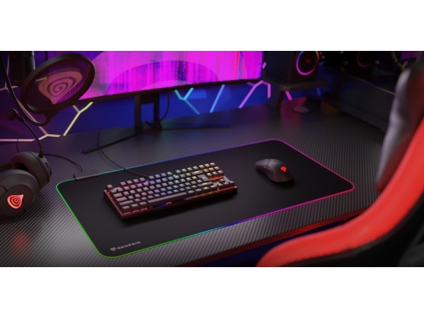 Boron 500 Xxl Rgb, Sort, Monokromatisk, Stof, Gummi, Usb Drevet, Flerfarvet, Gaming Musemåtte Genesis
