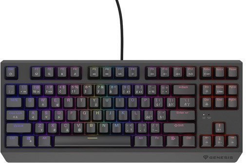 Gaming Keyboard   Thor 230 Tkl Cz/sk Rgb Mekanisk Outemu Rød Sort Hot Swap Genesis
