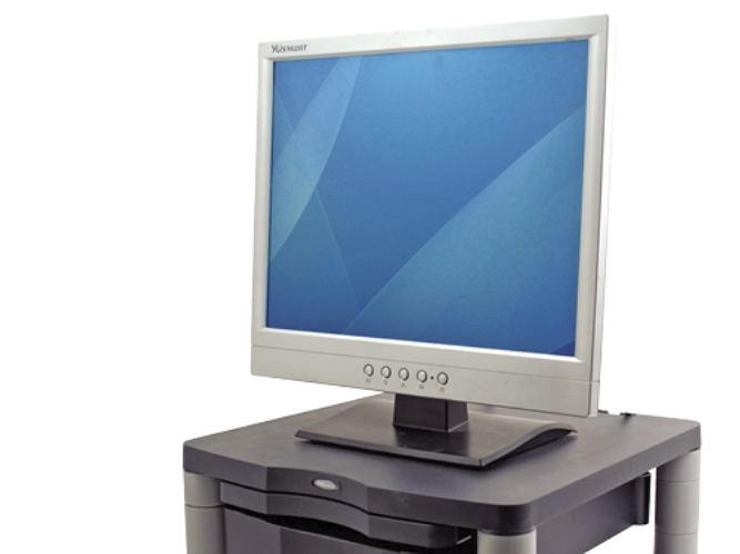 Monitorstand   Plus, 5 Højdetrin, Med Skuffe, Graphite Fellowes