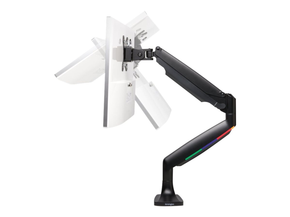 Smartfit® One Touch Højdejusterbar Enkelt Monitorarm Sort Kensington