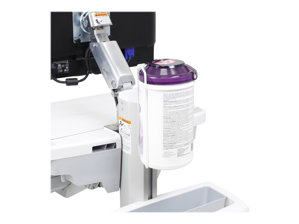 Aftørrereholder For Vogn   Hvid   For Styleview Cart With Lcd Pivot, Sv40, Emr Laptop Cart, Sv40 Ergotron
