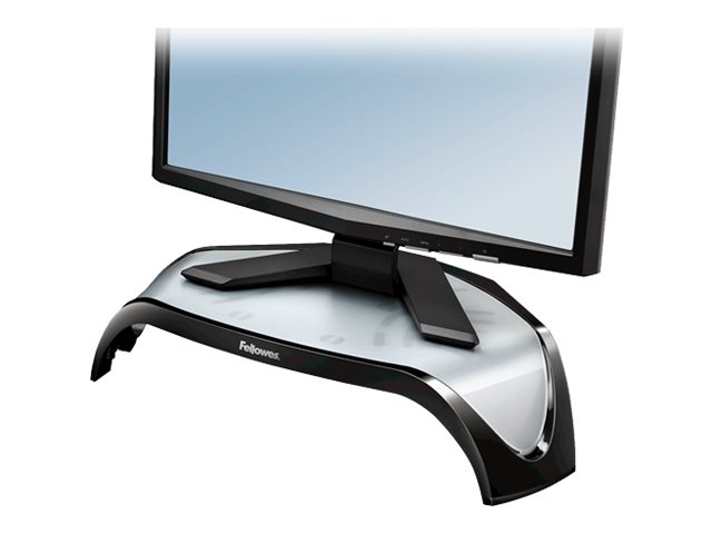 Smart Suites Corner Monitor Riser   Stativ   For Monitor   Akrylonitril Butadien Styren (abs)   Sort   Skærmstørrelse: 21" Fellowes