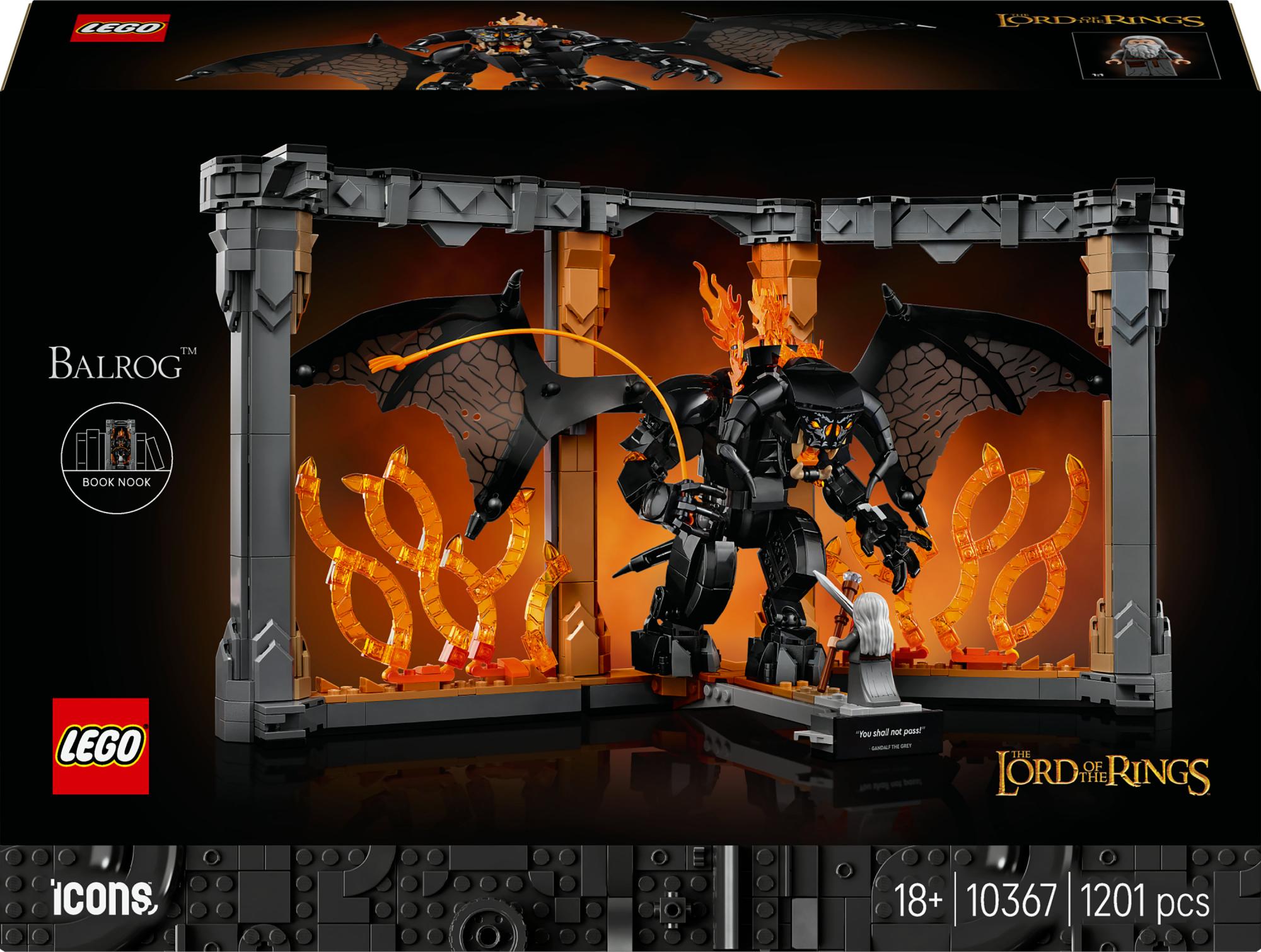 10367 Icons The Lord Of The Rings: Balrog Bookend Lego