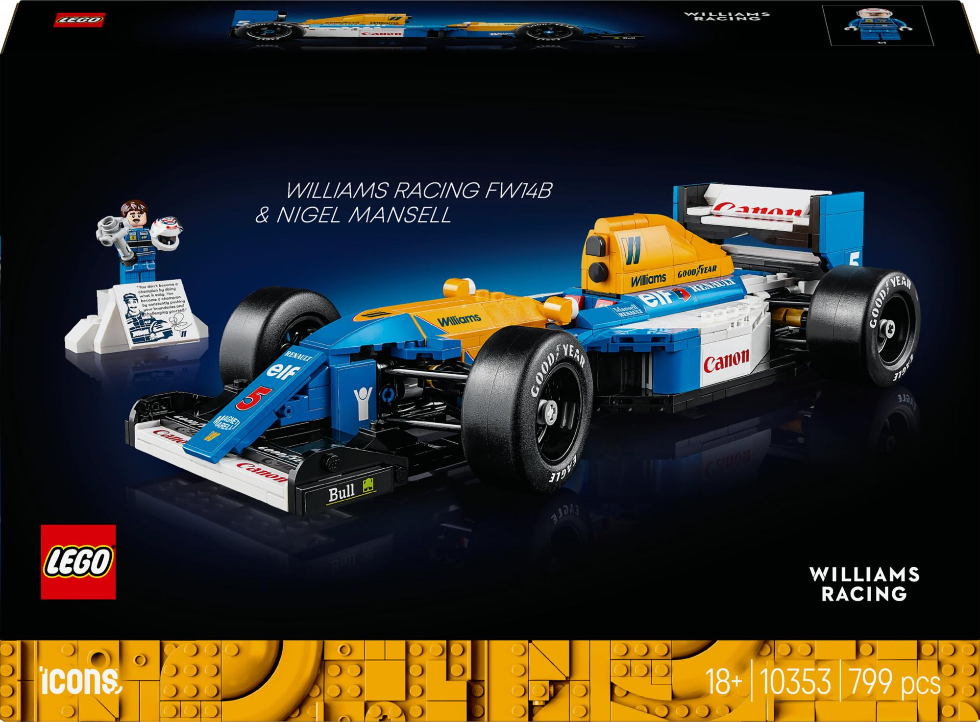 10353 Icons Williams Racing Fw14b With Nigel Mansell Lego